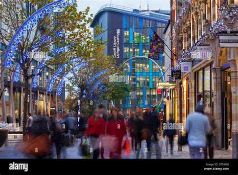 Cardiff Shopping Centre at Christmas, Wales, United Kingdom, Europe ...