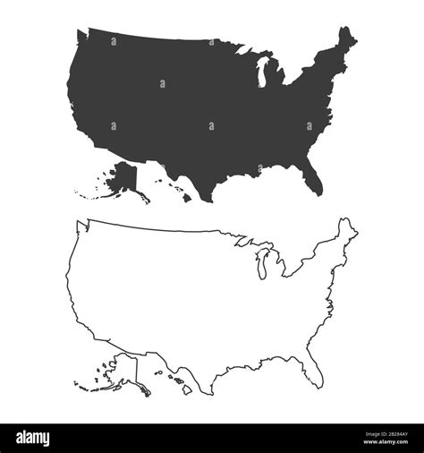 Mapa de Estados Unidos con estados unidos. Ilustración vectorial Imagen Vector de stock - Alamy