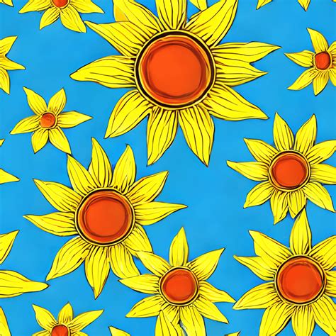 Seamless Repeatable Pattern of 3D Paper Flowers in the Sun · Creative ...