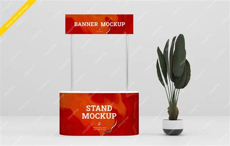 Premium PSD | Trade Show Banner Stand Mockup. Template PSD.