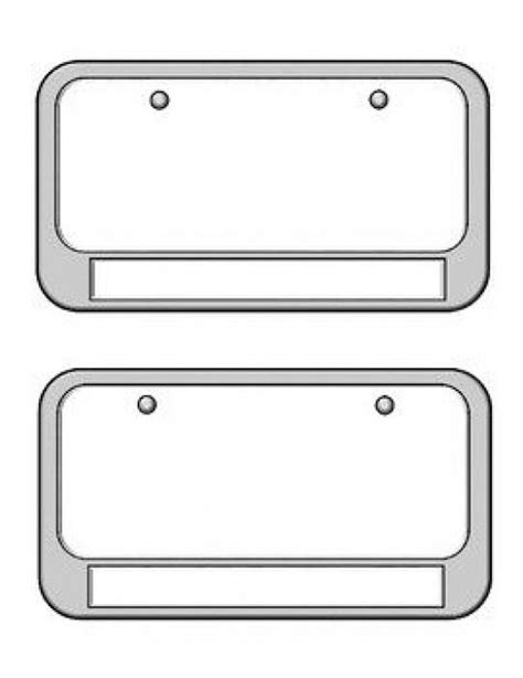 Free Printable License Plate Template