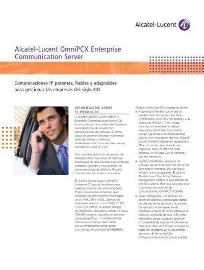 Alcatel-Lucent OmniPCX Enterprise Communication Server - anew