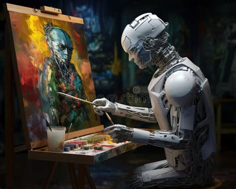 Ai Art Concept Robot Artist Stock Illustrations – 432 Ai Art Concept Robot Artist Stock ...