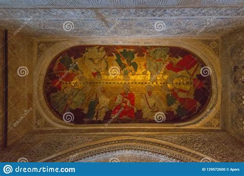 Painted Vaults in Nasrid Palaces, Alhambra, Granada Editorial Image - Image of alcoves, painted ...