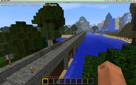 my 1st cobblestone bridge Minecraft Map