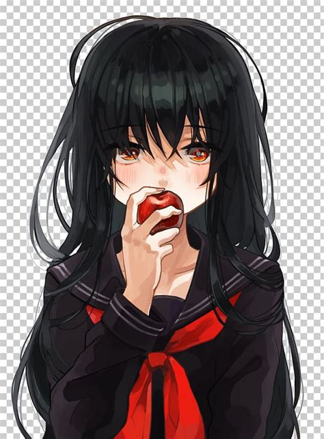 Black Hair Red Hair Anime PNG, Clipart, Anime, Anime Girl Cute, Black Hair, Brown Hair, Darkness ...