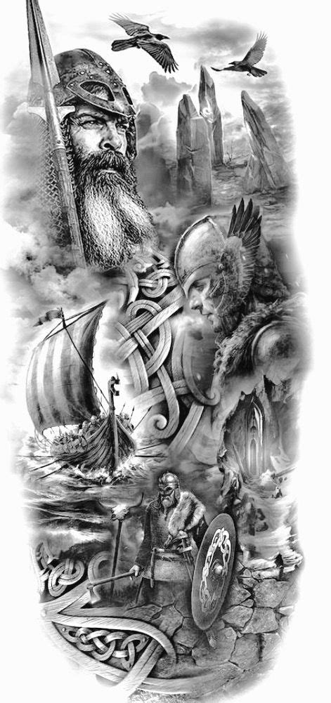 Viking Warrior Tattoos Designs