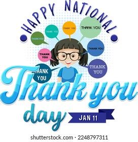 Happy National Thank You Day Banner Stock Vector (Royalty Free) 2248797311 | Shutterstock