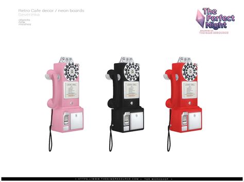 The Sims Resource - RetroCafe - wall retro telephone