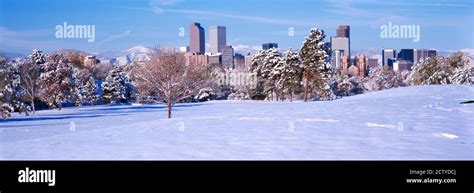 Denver city in winter, Colorado, USA Stock Photo - Alamy