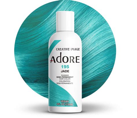 Buy Adore Semi Permanent Hair Color - Vegan and Cruelty-Free Hair Dye - 4 Fl Oz - 195 Jade (Pack ...