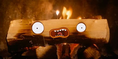 Rick and Morty Creator Voices a Suffering, Burning Yule Log in an Hour ...