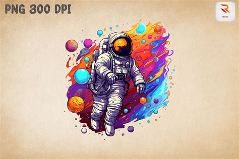 Trippy Astronaut Hippie Bundle By Mulew Art | TheHungryJPEG