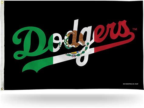 Amazon.com : MLB Los Angeles Dodgers MEXICO FLAG COLORS 3x5 Outdoor ...