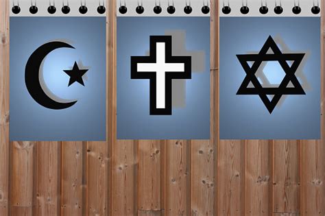 Monotheism Religion Symbol Judaism Christianity Islam Stock Photo - Download Image Now - iStock