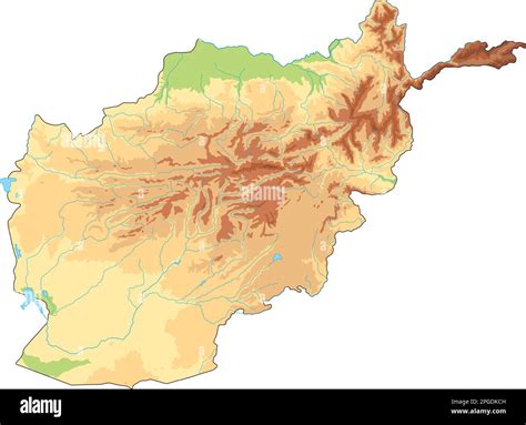 Highly detailed Afghanistan physical map Stock Vector Image & Art - Alamy