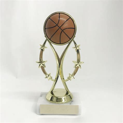 Gold Star Basketball Trophy by Athletic Awards