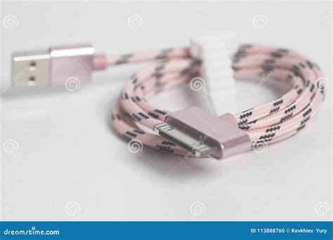 Pink Mobile device charger stock photo. Image of pink - 113888760