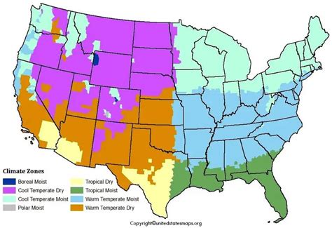 US Climate Map | Climate Map of America in PDF