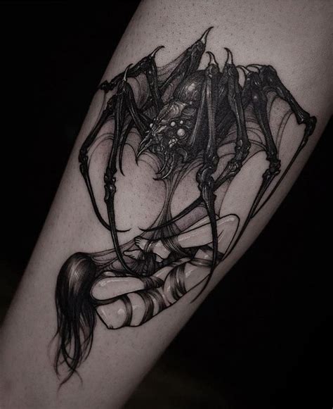 Telegram: Contact @tattoart1 | Scary tattoos, Spider tattoo, Creepy tattoos