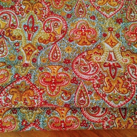 Paisley Fabric 4.5 Yards ~ Beautiful Cotton ~ Vintage 1960's Yardage | Paisley fabric, Fabric ...