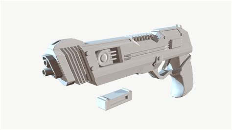 sci fi pistol 3d model