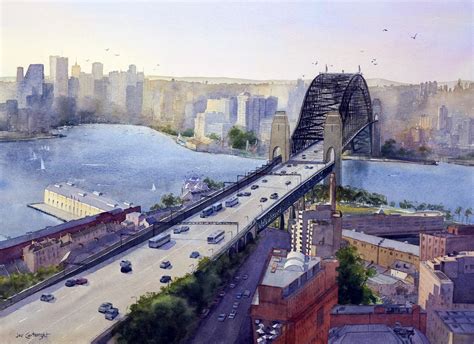 Joe Cartwright's Watercolor Blog: Sydney Harbour to the West