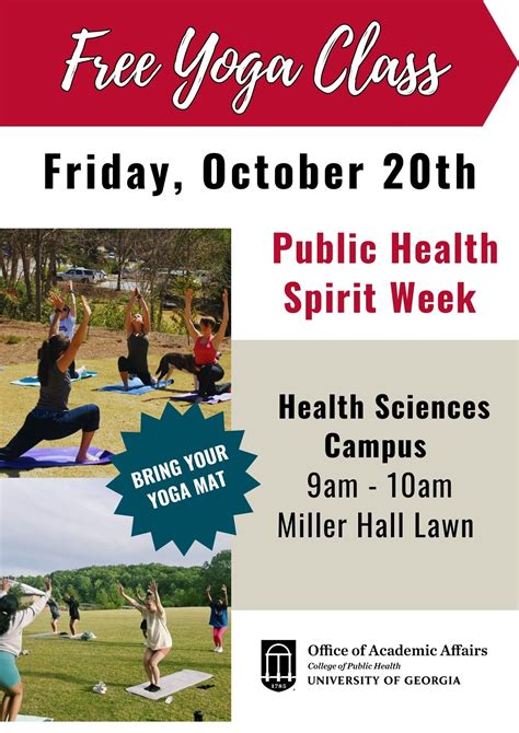 CPH Spirit Week: Free Yoga on the Lawn - College of Public Health UGA