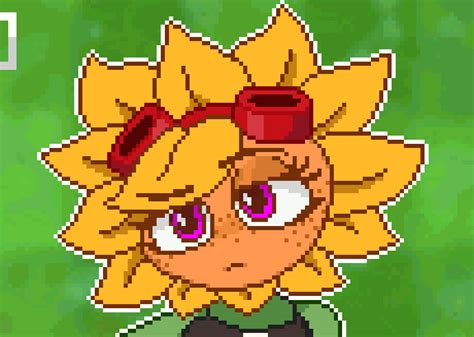 Sunflower Pvz Hero's | Pixel Art Maker