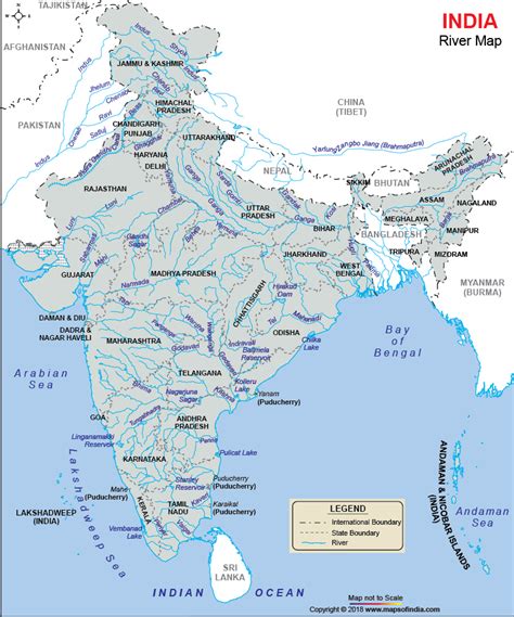 Rivers Map Of India In Hindi - United States Map