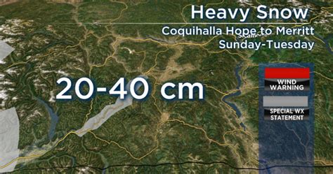 Heavy snowfall alert issued for Coquihalla Highway, winter storm watch ...