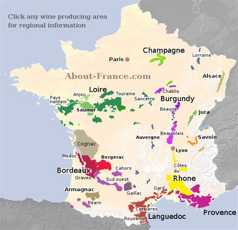 Wine Region Map Of France - Emmy Norrie