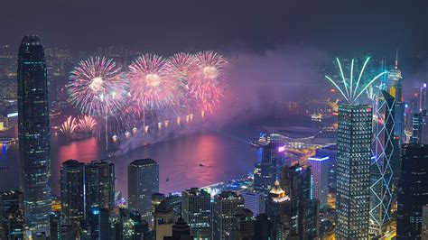 Hong Kong holds fireworks show to celebrate Lunar New Year - CGTN