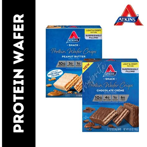 Atkins Protein Wafer Crisps Chocolate Creme / Peanut Butter | Shopee Malaysia
