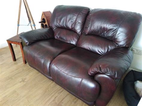 Genuine leather sofa. Barely used | in Falkirk | Gumtree