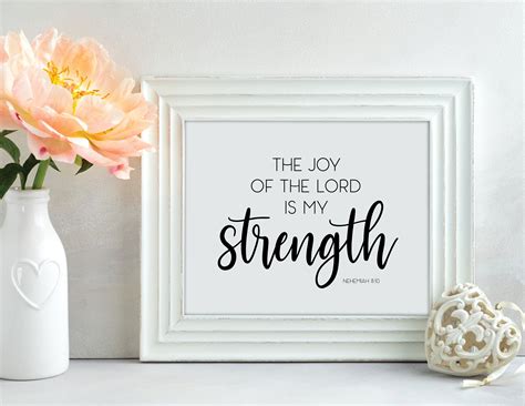 The JOY of the LORD is My STRENGTH Bible Verse Print Gift for - Etsy Canada