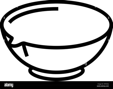 evaporating dish chemical glassware lab line icon vector illustration Stock Vector Image & Art ...