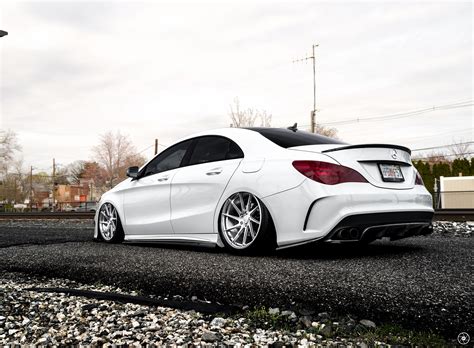 White Lowered Mercedes CLA Class Customized with Exotic in Mind — CARiD ...