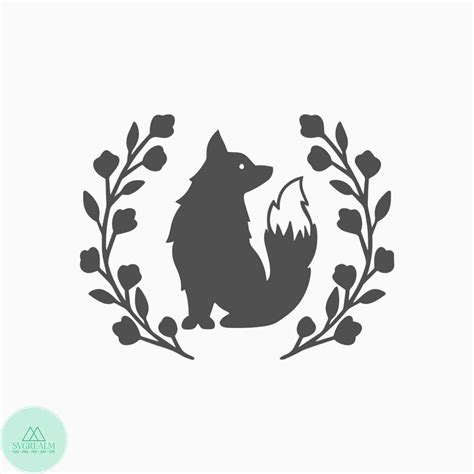 Fox SVG file, Fox Cut file, Fox Silhouette svg, Fox Wreath c - Inspire Uplift