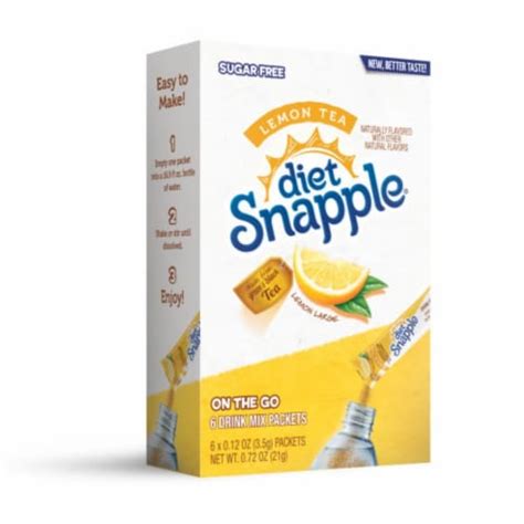 Diet Snapple Lemon Powdered Drink Mix Packets, 6 ct / 0.12 oz - Smith’s Food and Drug