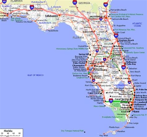 Road map of florida