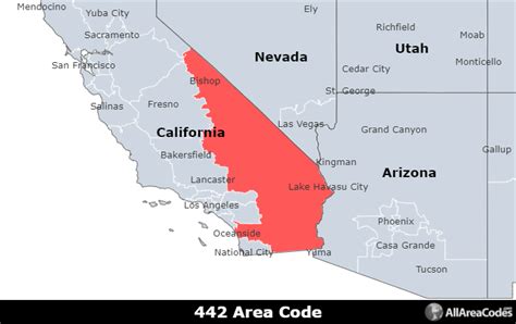 760 Area Code Map