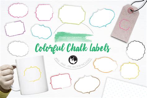 Colorful Chalk Labels Graphic by Prettygrafik · Creative Fabrica