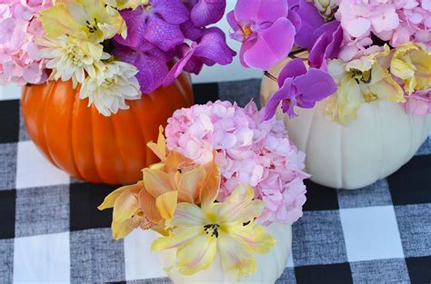 DIY Pumpkin Flower Arrangements - Happy Family Blog