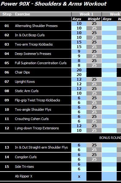 Pin by Sarah Sutton on The fitness | Shoulder and arm workout, Arm workout, P90x workout