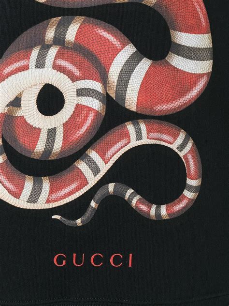 Gucci Felt - Snake Print Sweatshirt - Men - Cotton - Xl in Black for ...