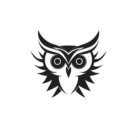 Owl Black And White Logo. 21756357 Stock Photo at Vecteezy