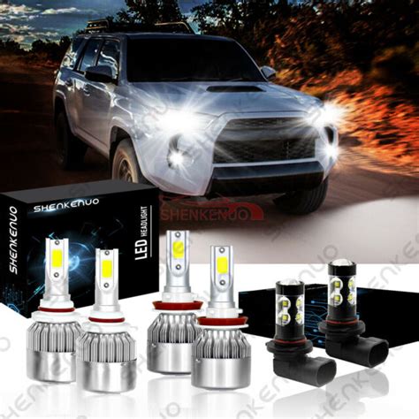 For Toyota 4Runner 2010-2020 LED Headlight Bulbs Kit Hi/lo Beam Fog Light 6000k | eBay