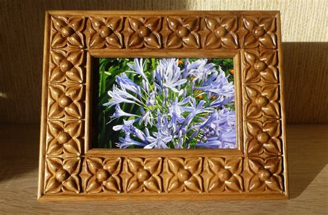 Wood Carving, Oak, Picture Frame, 4x6 Frame, Photo Frame, Wood Picture Frame, PhotoFrame ...