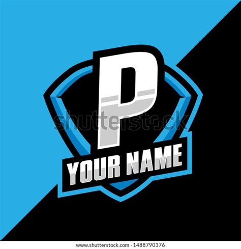 Letter P Gaming Logo Design Template Stock Vector (Royalty Free) 1488790376